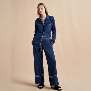 La Ligne NYC Bonne Nuit Pajama Pants in navy